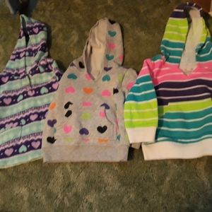 3- 12 month girl hooded sweatshirts